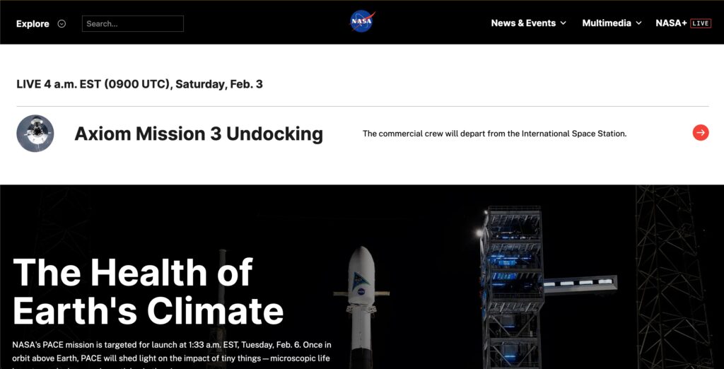 nasa website