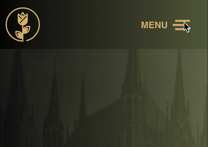 menu and close text example
