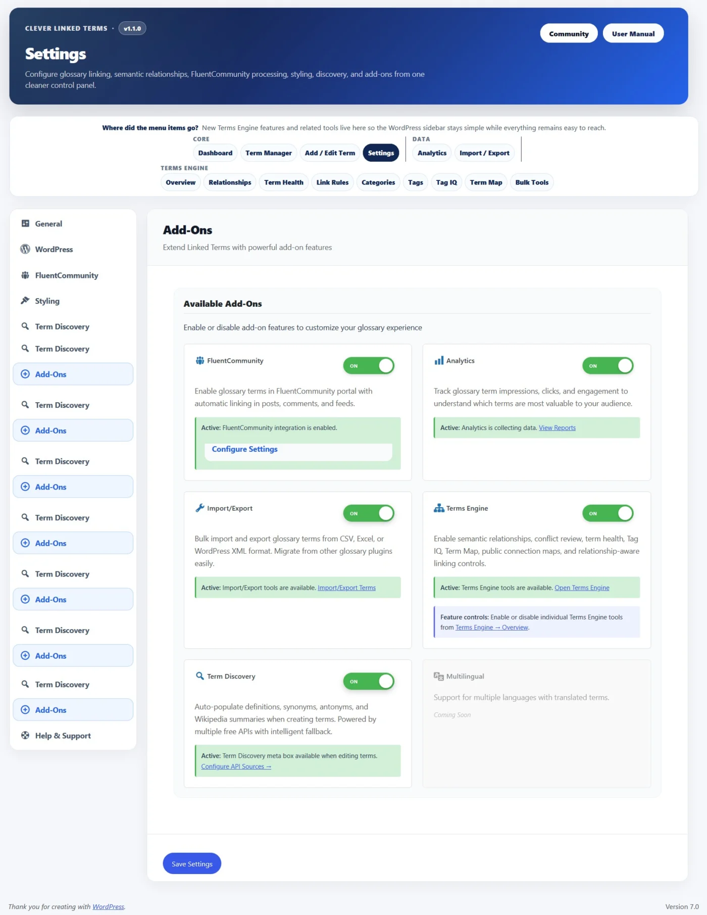 🧠 Clever Linked Terms v1.1.0 — Terms Engine, Semantic Relationships, Term Maps, Better Glossary Control, and More